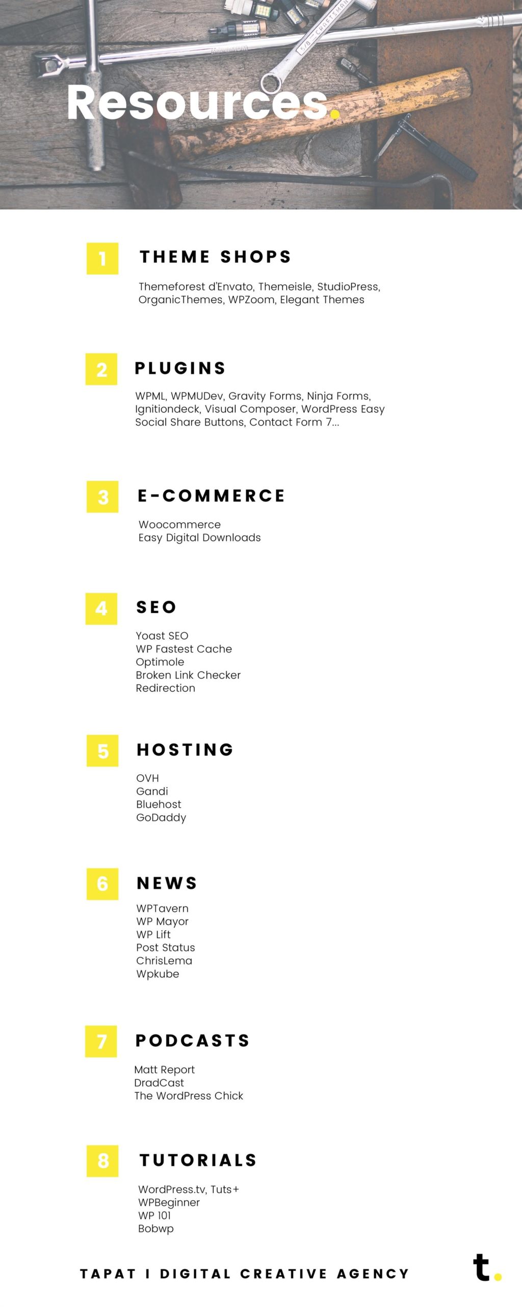 Wordpress infographic 04 resources - tapat creative agency