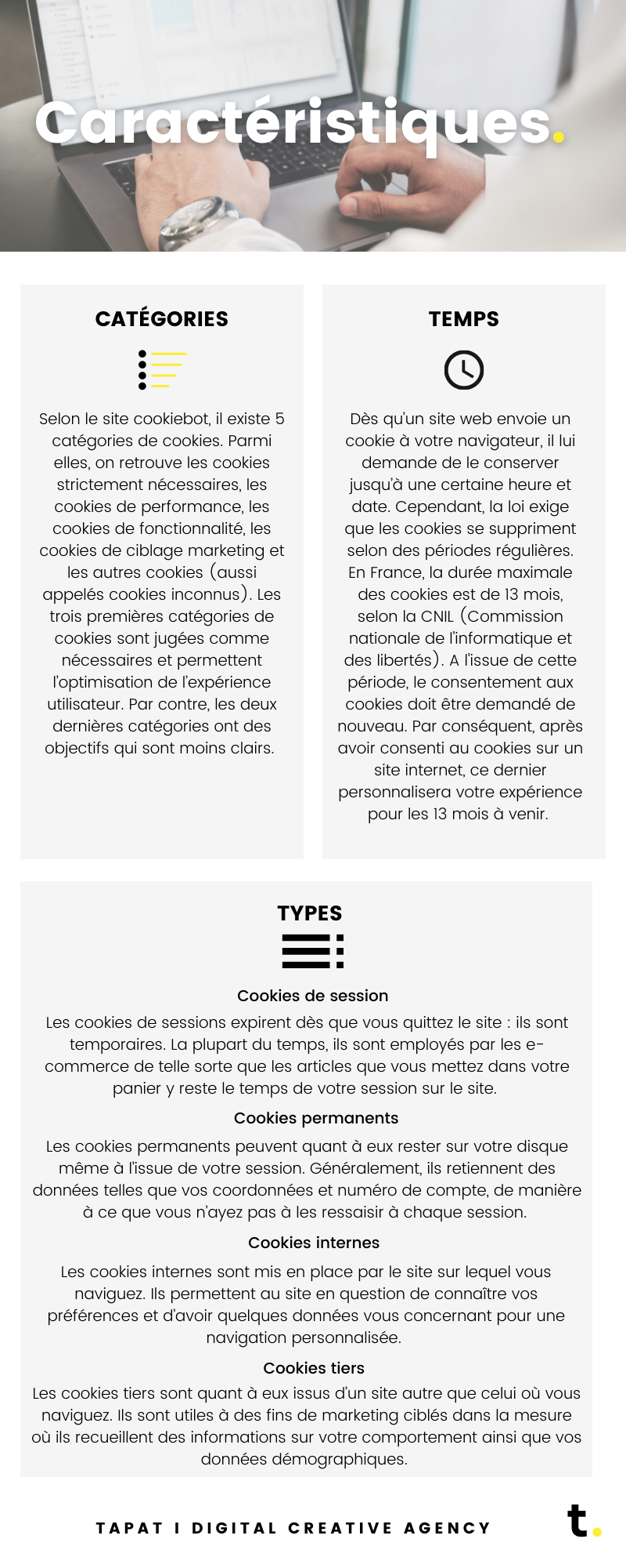 infographie du mois : caractéristiques des cookies internet