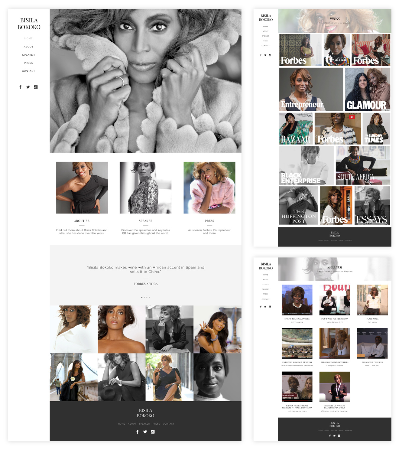 Bisila Bokoko - client of Tapat web agency and creative digital agency - web design pictures