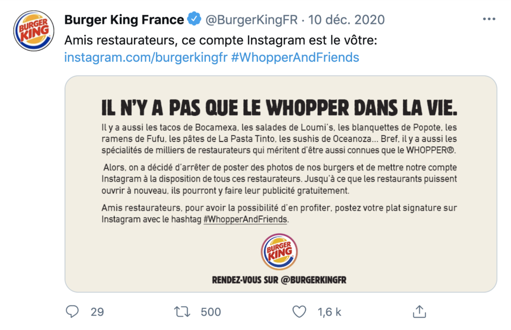 twitter burger king - branding 2021